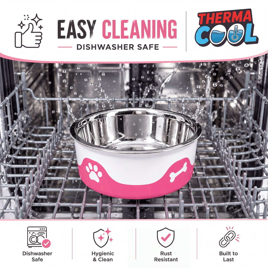 ThermaCool Dog Bowl - Hot Pink