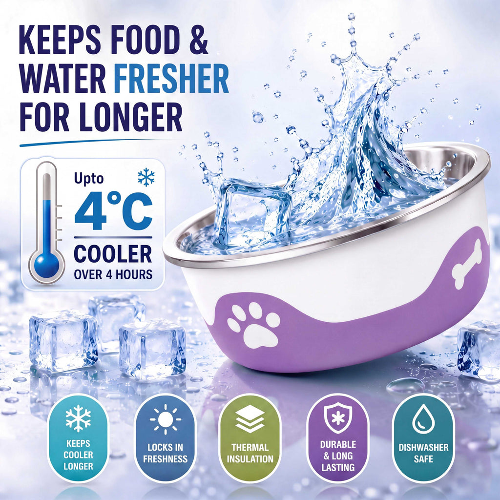 ThermaCool Dog Bowl - Grape