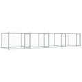NNEVL Dog Cage with Doors Grey 8x2x1.5 m Galvanised Steel
