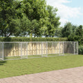 NNEVL Dog Cage with Doors Grey 12x2x1.5 m Galvanised Steel