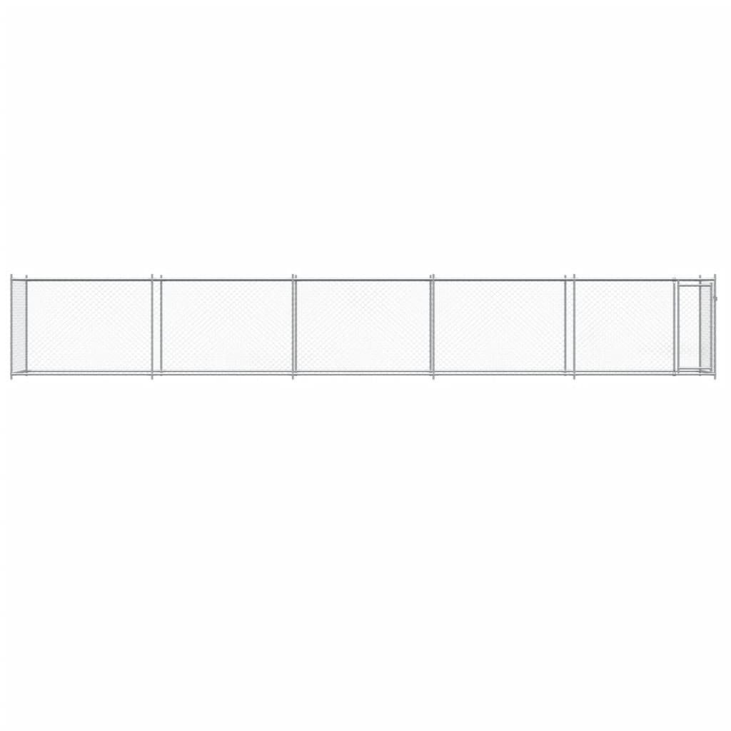 NNEVL Dog Cage with Door Grey 10x2x1.5 m Galvanised Steel