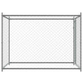 NNEVL Dog Cage with Door Grey 2x2x1.5 m Galvanised Steel
