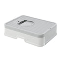 NNEIDS PaWz Foldable Cat Litter Box Tray Enclosed Grey
