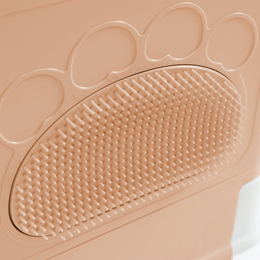 NNEIDS PaWz Foldable Cat Litter Box Tray Enclosed Pink
