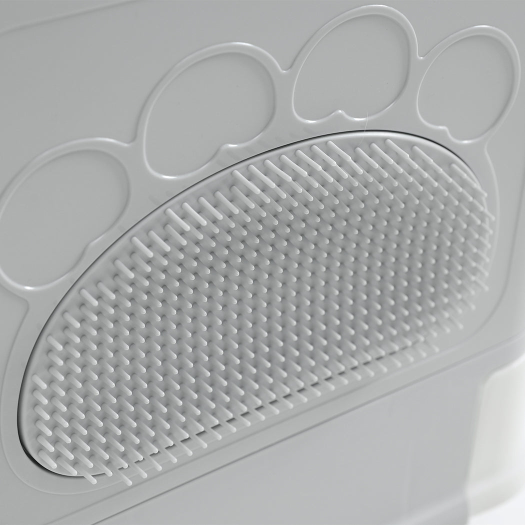 NNEIDS PaWz Foldable Cat Litter Box Tray Enclosed Grey